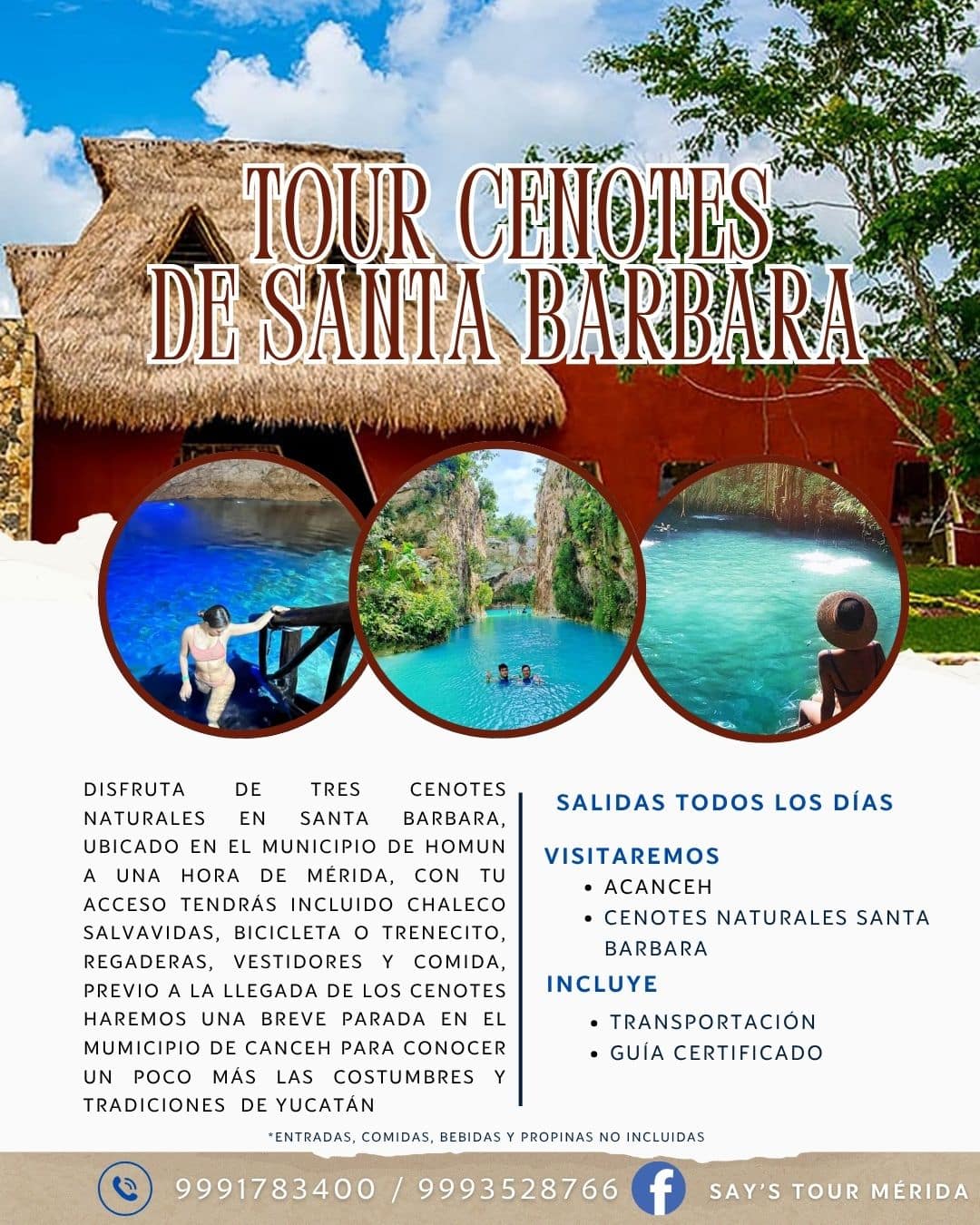 TOUR CENOTES SANTA BARBARA